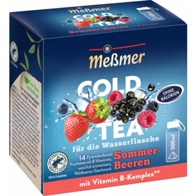 Meßmer Tee Cold Sommer-Beeren 14 Btl./Pack. Meßmer Tee Cold Sommer-Beeren 14 Btl./Pack.