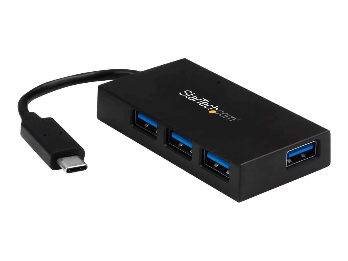 StarTech 4 Port USB 3.0 Hub - USB-C zu 4x USB-A - Inklusive Netzteil - Kompakter USB C Hub - USB Typ C Hub - USB Hub - USB Type C - Hub - 4 x SuperSpeed USB 3.0 - Desktop