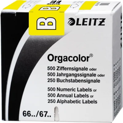 Leitz Buchstabensignal Orgacolor 66111000 B gelb 250 St./Pack. Leitz Buchstabensignal Orgacolor 66111000 B gelb 250 St./Pack.