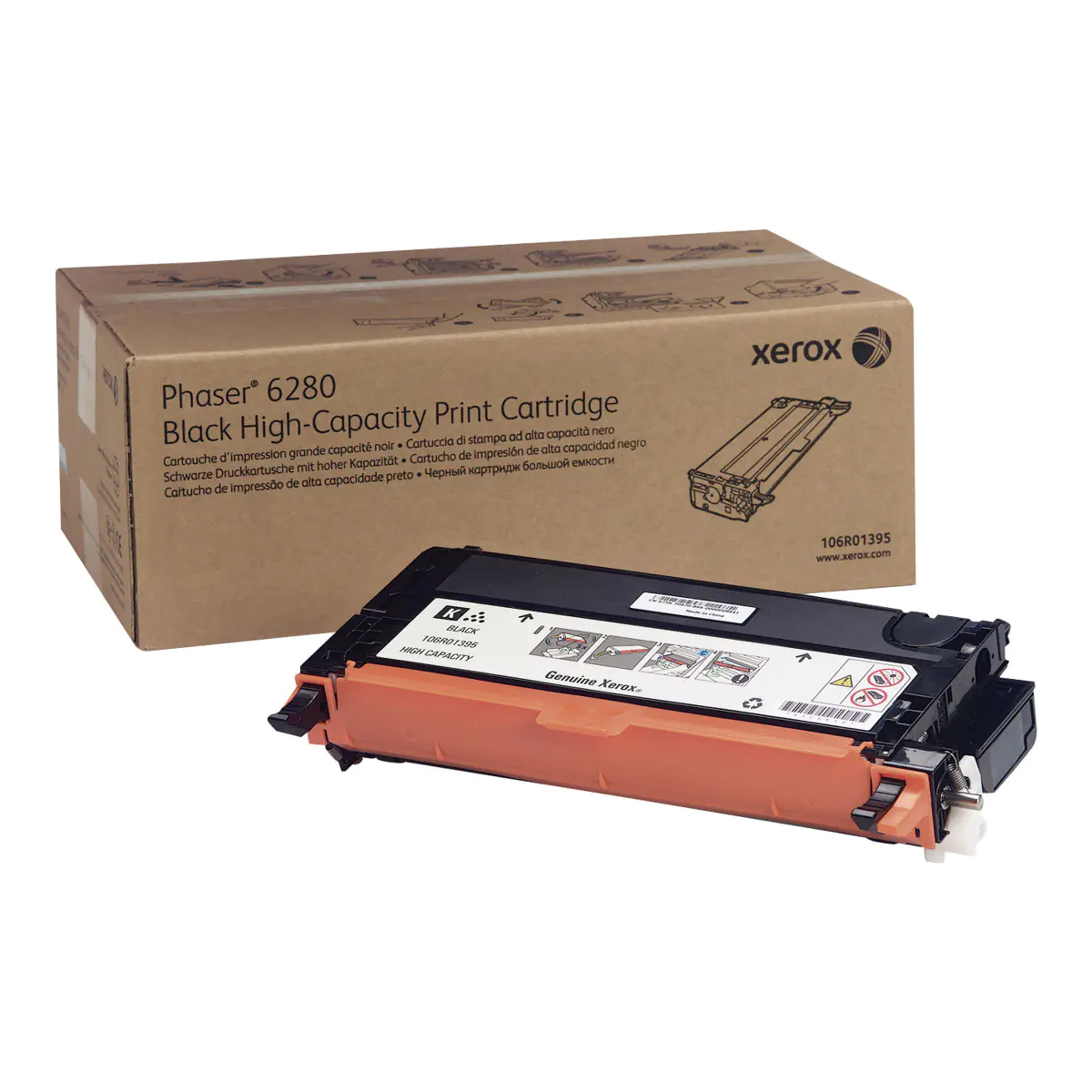 Xerox Phaser 6280 - Mit hoher Kapazität - Schwarz - Original - Tonerpatrone - für Phaser 6280/YN, 6280DN, 6280N Xerox Phaser 6280 - Mit hoher Kapazität - Schwarz - Original - Tonerpatrone - für Phaser 6280/YN, 6280DN, 6280N