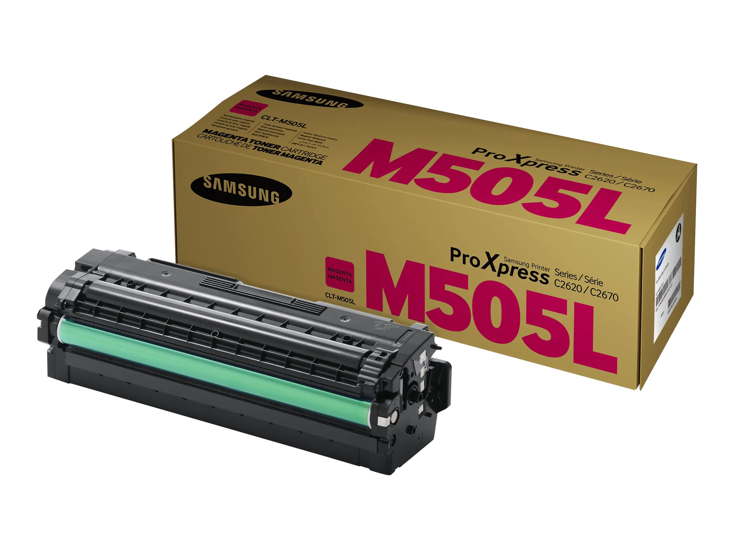 Samsung CLT-M505L - Hohe Ergiebigkeit - Magenta - Original - Tonerpatrone - für ProXpress C2620DW, C2670FW, C2680FX Samsung CLT-M505L - Hohe Ergiebigkeit - Magenta - Original - Tonerpatrone - für ProXpress C2620DW, C2670FW, C2680FX
