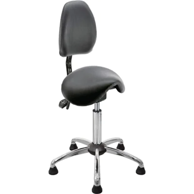 meychair Sitzhocker Assistant Basic Sattel Farbe der Sitzfläche: schwarz Farbe des Fußkreuzes: chrom meychair Sitzhocker Assistant Basic Sattel Farbe der Sitzfläche: schwarz Farbe des Fußkreuzes: chrom