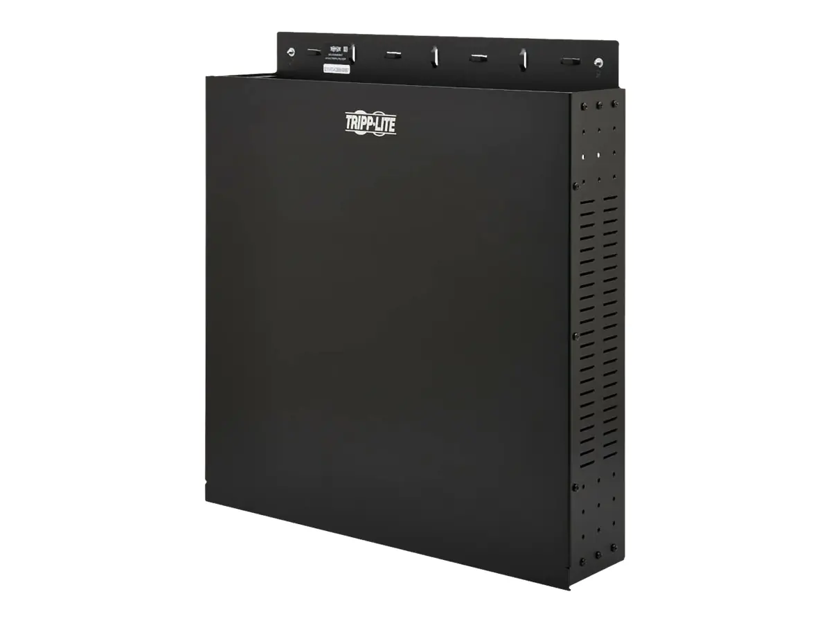 Tripp Lite SmartRack 2U Low-Profile Vertical-Mount Vented Wall-Mount Mini Rack Enclosure, Black - Schrank für Rack-Gehäuse - geeignet für Wandmontage - Schwarz - 2U - 49.27 cm (19.4")