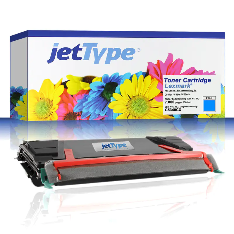 jetType Toner kompatibel zu Lexmark C5340CX cyan 7.000 Seiten 1 Stück