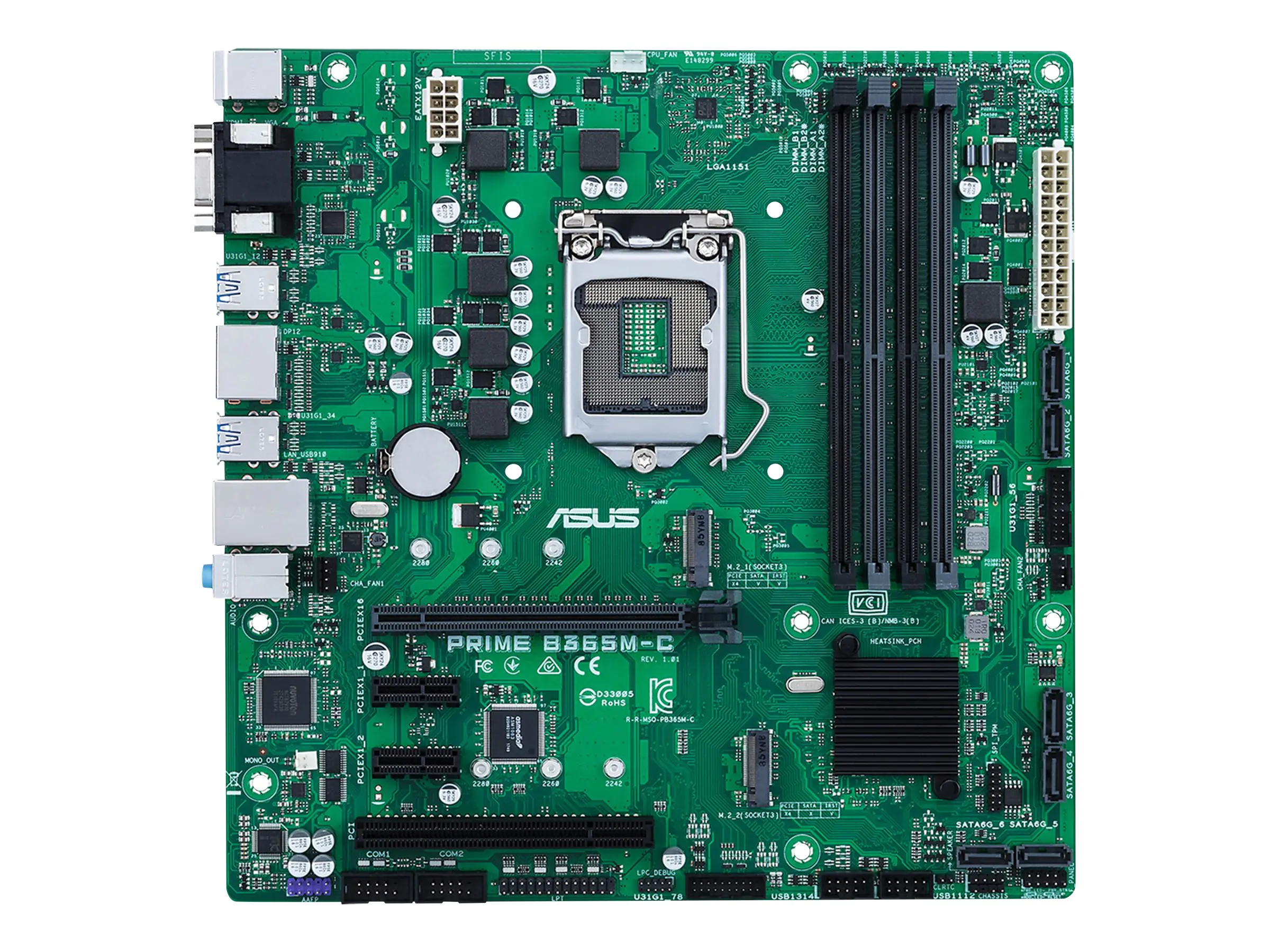 ASUS PRIME B365M-C/SI - Motherboard - micro ATX - LGA1151 Socket - B365 Chipsatz - USB 3.1 Gen 1 -