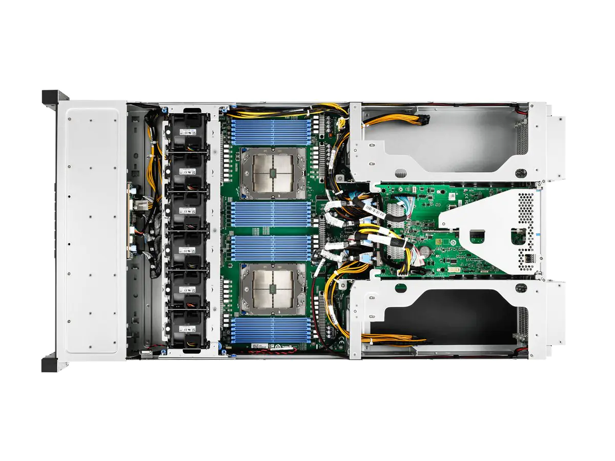 MiTAC B8261T85E8HR-2T-N - Server - Rack-Montage - 2U - zweiweg - keine CPU - NVMe - Hot-Swap 6.4 cm