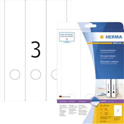 HERMA Ordneretikett 5135 lang/breit sk ws 75 St./Pack. HERMA Ordneretikett 5135 lang/breit sk ws 75 St./Pack.