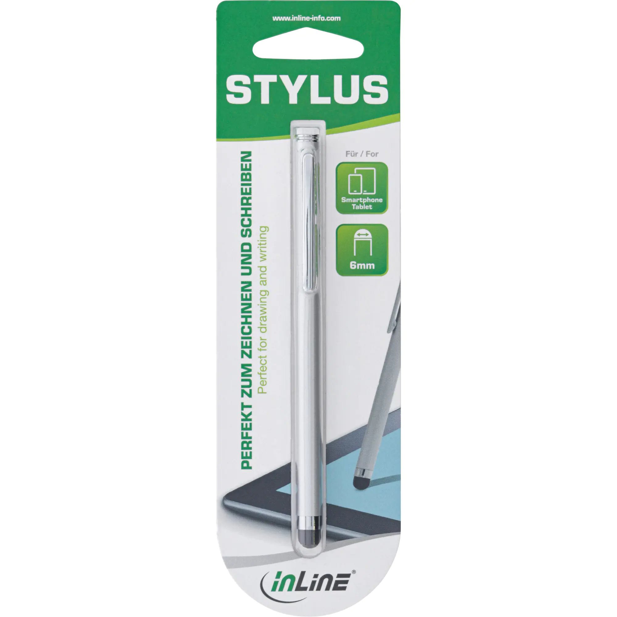 InLine - Stylus für Handy, Tablet - Silber