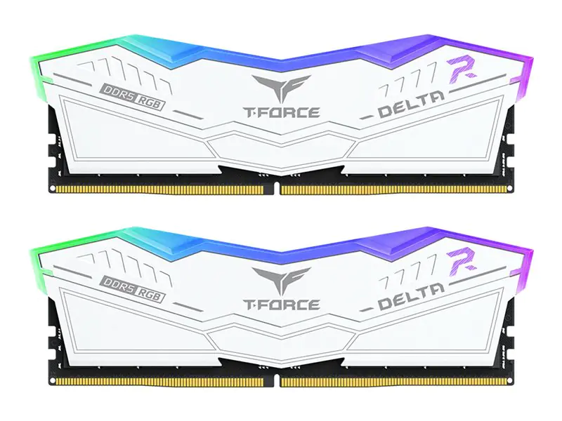 T-Force DELTA RGB - DDR5 - Kit - 32 GB: 2 x 16 GB - DIMM 288-PIN - 3000 MHz / PC5-48000 - CL30 - 1.35 V - ungepuffert - on-die ECC - weiß