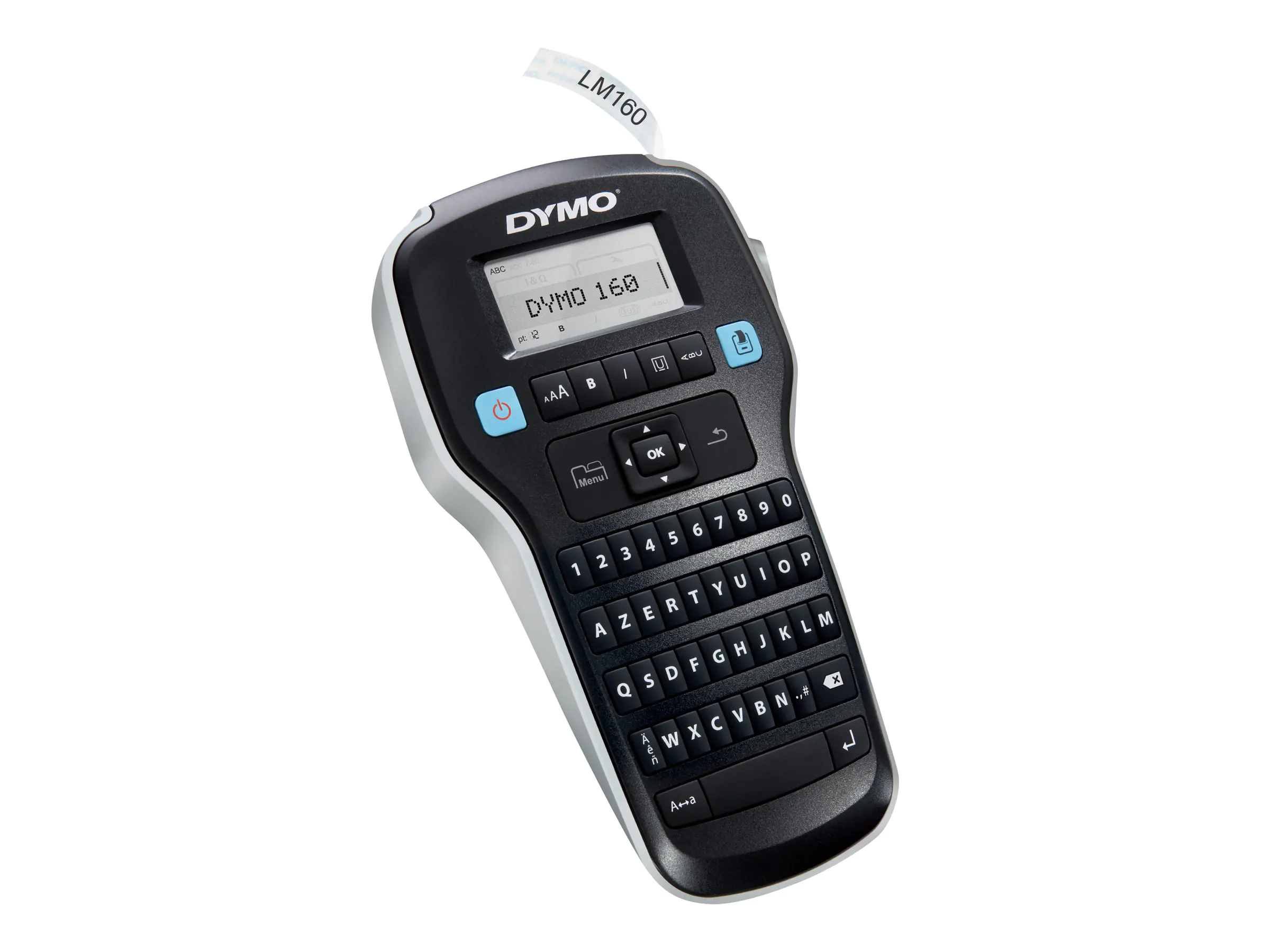 DYMO LabelMANAGER 160 - Beschriftungsgerät - s/w - Rolle (1,3 cm) - 2-zeiliger Druck