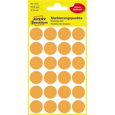 Avery Zweckform Markierungspunkt 3173 18mm leuchtorange 96 St./Pack. Avery Zweckform Markierungspunkt 3173 18mm leuchtorange 96 St./Pack.