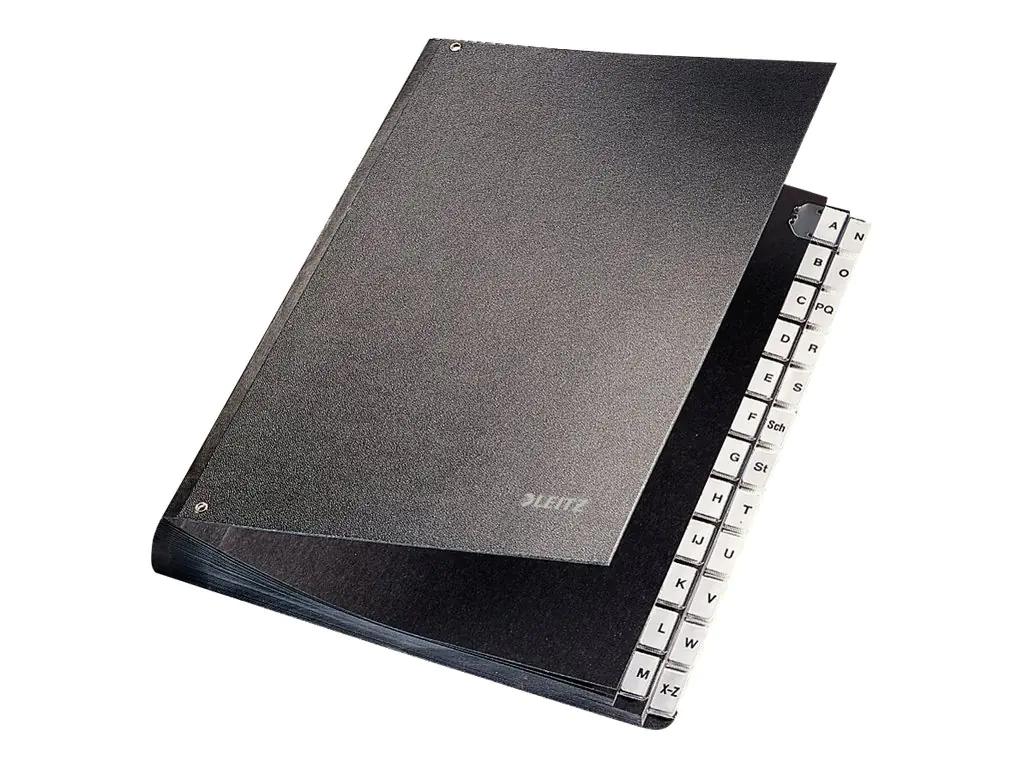 Leitz Pultordner 58240095 DIN A4 24Fächer Hartpappe schwarz
