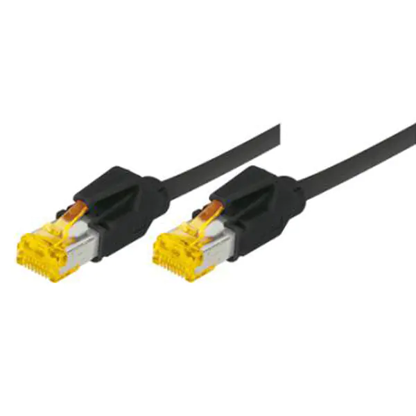 exertis Connect - Patch-Kabel - RJ-45 (M) zu RJ-45 (M) - 1 m - SFTP - CAT 6a - halogenfrei - Schwarz