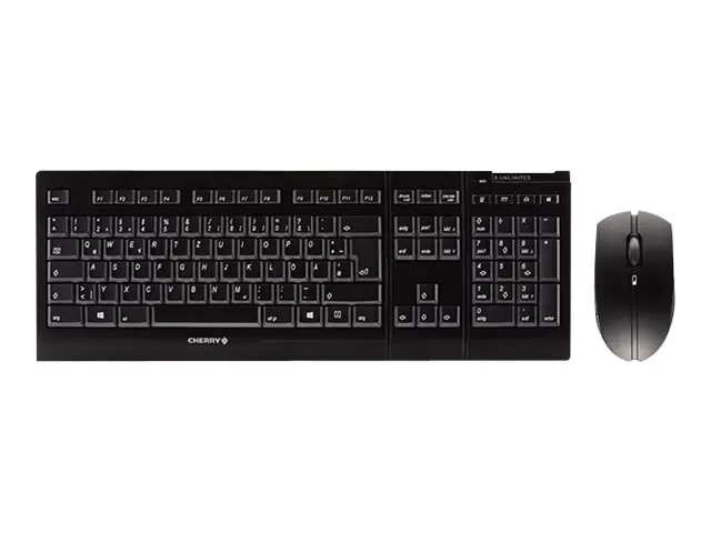 CHERRY B.UNLIMITED 3.0 - Tastatur-und-Maus-Set - kabellos - 2.4 GHz - Schweiz - Tastenschalter: CHERRY SX - Schwarz