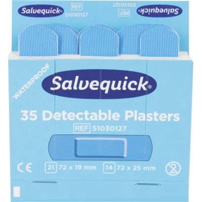 Salvequick Pflaster 6735CAP detektierbar blau 35 St./Pack. Salvequick Pflaster 6735CAP detektierbar blau 35 St./Pack.