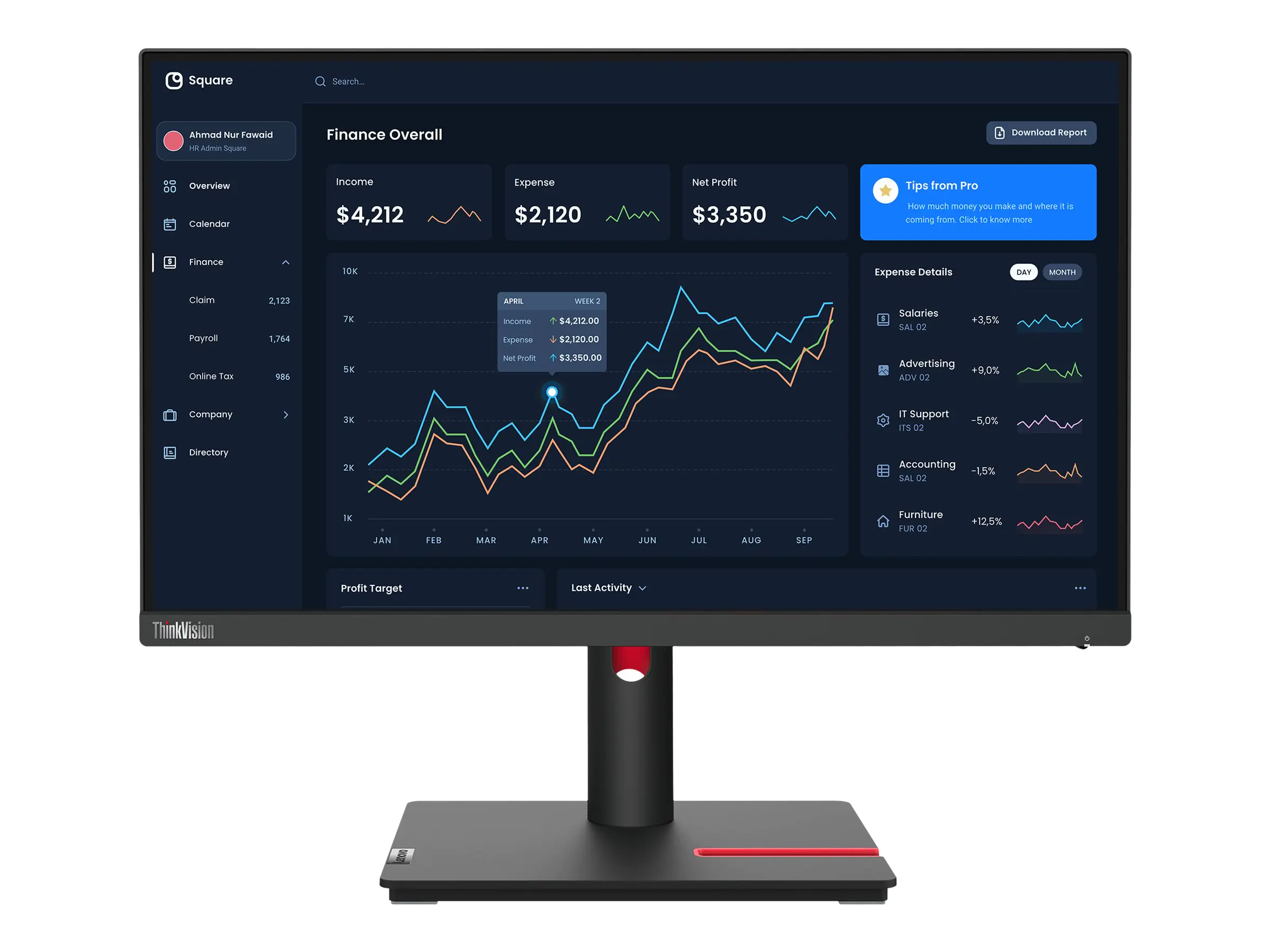 Lenovo ThinkVision T22i-30 - LED-Monitor - 55.9 cm (22") 63B0MAT6EU