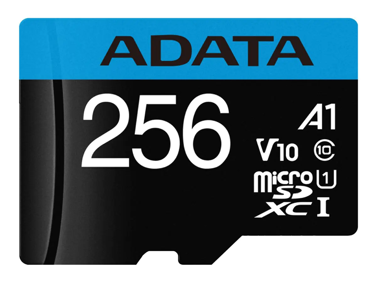 ADATA Premier - Flash-Speicherkarte (microSDXC-an-SD-Adapter inbegriffen) - 256 GB - Video Class V10 / UHS-I U1 / Class10 - microSDXC UHS-I