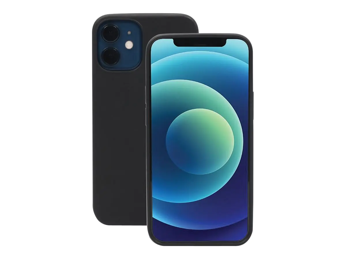 Mobilis T-Series - Hintere Abdeckung für Mobiltelefon - Schwarz - für Apple iPhone 12 mini