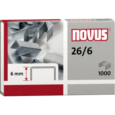 NOVUS Heftklammer 26/6 040-0056 verzinkt 1.000 St./Pack. NOVUS Heftklammer 26/6 040-0056 verzinkt 1.000 St./Pack.