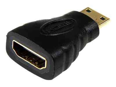 StarTech HDMI auf Mini HDMI Adapter Buchse / Stecker - HDMI Kabel / Kupplung für Kamera zu einem TV oder Monitor - 1080p - HDMI-Adapter - HDMI weiblich zu 19 pin mini HDMI Type C männlich - Schwarz