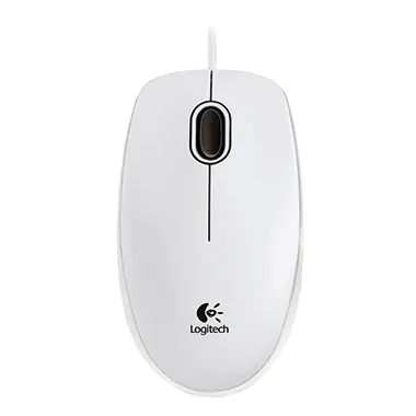 Logitech B100 - Maus - rechts- und linkshändig - optisch - 3 Tasten - kabelgebunden - USB - weiß Logitech B100 - Maus - rechts- und linkshändig - optisch - 3 Tasten - kabelgebunden - USB - weiß