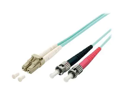 equip - Patch-Kabel - LC Multi-Mode (M) zu ST multi-mode (M) - 3 m - Glasfaser - Duplex - 50/125 Mikrometer - OM3 - Türkis