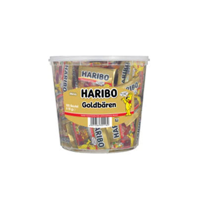 HARIBO Fruchtgummi Goldbären 745653 Minibeutel 100 St./Pack.