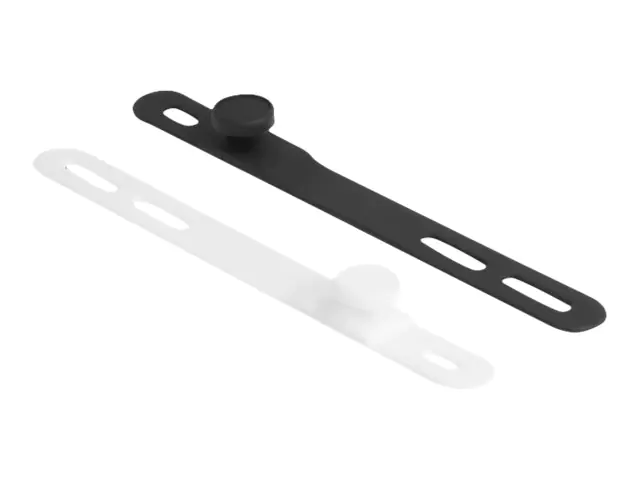 Delock - Kabelbinder - flexibel wiederverwendbar - 11.8 cm - Schwarz, weiß (Packung mit 10)