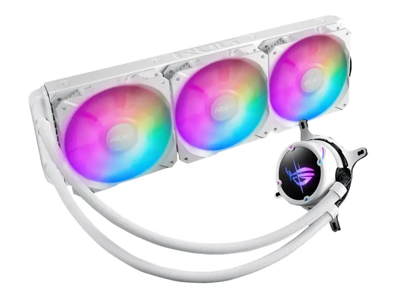 ASUS ROG STRIX LC II 360 ARGB - White Edition - Prozessor-Flüssigkeitskühlsystem - Kühlergröße: 360 mm - (für: LGA2011, LGA2011-3, AM4, LGA2066, TR4, LGA1200, LGA1700, AM5, LGA115x Socket) - Kupfersockel - 120 mm - weiß