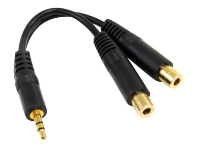 StarTech 15cm Stereo Splitter Kabel - 3,5mm Klinke Stecker auf 2x 3,5mm Buchse - Audio Klinkenkabel - Audio-Splitter - mini-phone stereo 3.5 mm männlich zu mini-phone stereo 3.5 mm weiblich - 15.2 cm - für P/N: MU1MMS, PCISOUND4CH