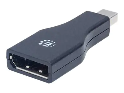 Manhattan Mini DisplayPort 1.2 to DisplayPort Adapter, 1080p@60Hz, Male to Female, Black, Lifetime Warranty, Polybag - DisplayPort-Adapter - Mini DisplayPort (M) zu DisplayPort (W) - DisplayPort 1.2 - 1080p-Unterstützung - Schwarz