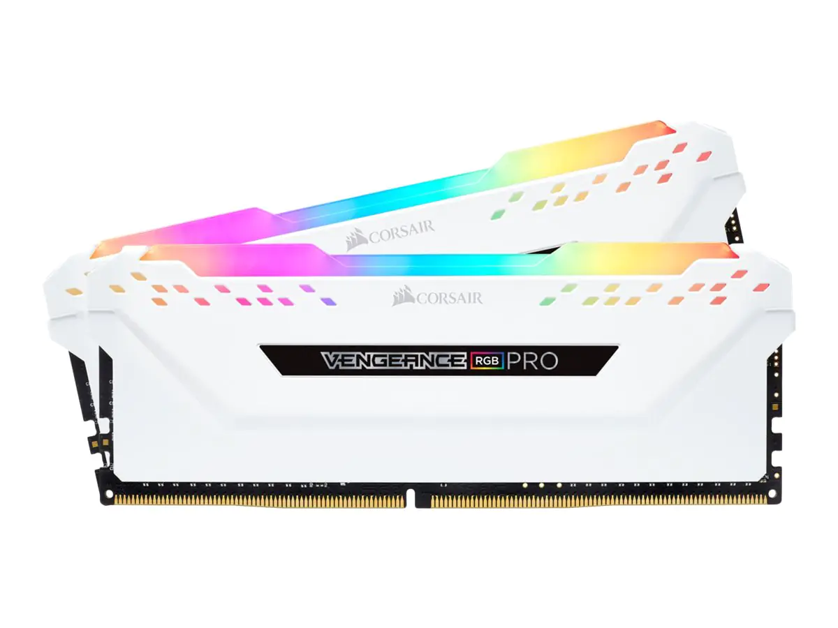 CORSAIR Vengeance RGB PRO - DDR4 - kit - 16 GB: 2 x 8 GB - DIMM 288-PIN - 3600 MHz / PC4-28800 - CL18 - 1.35 V - ungepuffert - non-ECC - weiß