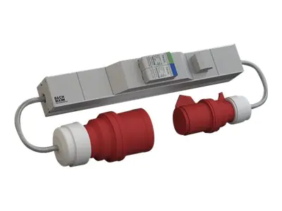 Bachmann IT PDU Basic Inline - Überspannungsschutz - Wechselstrom 400 V - 3 Phasen - 1 m Schnur