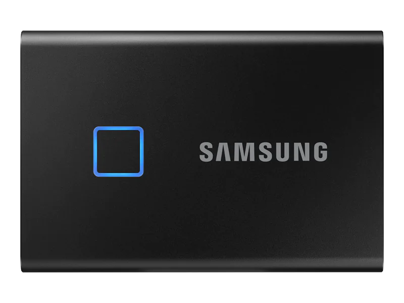 Samsung T7 Touch MU-PC2T0K - SSD - verschlüsselt - 2 TB - extern (tragbar) - USB 3.2 Gen 2 (USB-C Steckverbinder) - 256-Bit-AES - Schwarz
