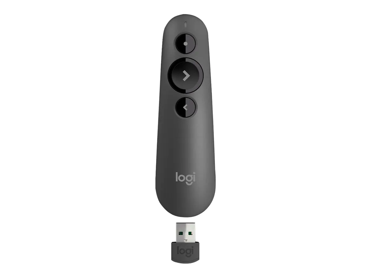 Logitech R500s - Präsentations-Fernsteuerung - 3 Tasten - Mid Gray Logitech R500s - Präsentations-Fernsteuerung - 3 Tasten - Mid Gray