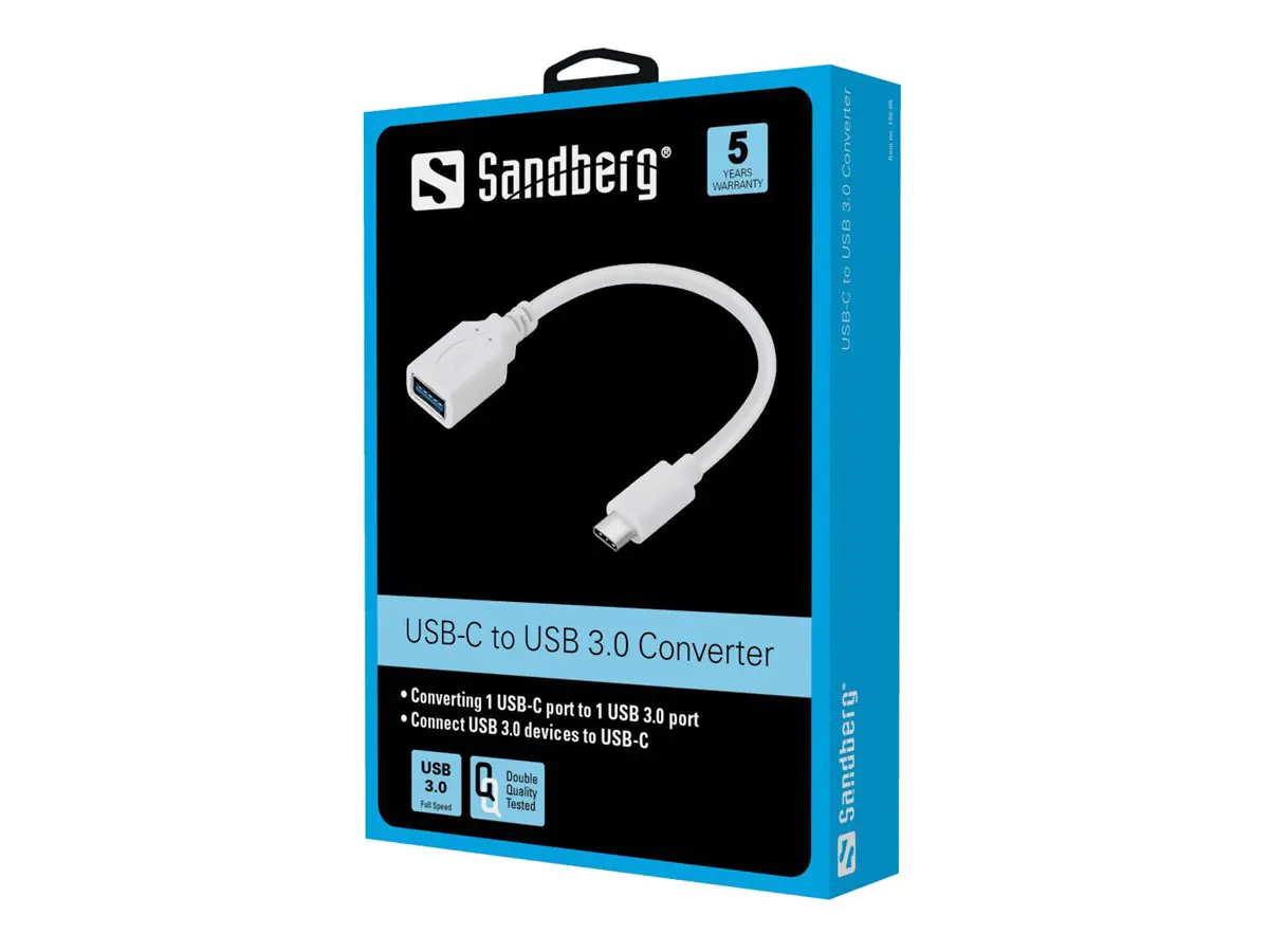 Sandberg - USB-Adapter - USB Typ A (W) zu 24 pin USB-C (M) - USB 3.1 - 10 cm