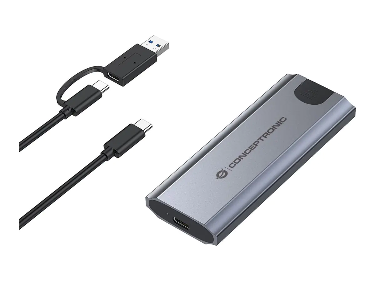 Conceptronic SSD Gehäuse M-Key M.2 ->M/B+M-Key USB3.2 10Gb/s