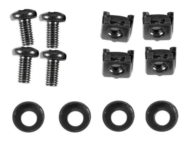Inter-Tech L-Brackets - Rack Bracket - Schwarz - 1U - 48.3 cm (19") (Packung mit 2)