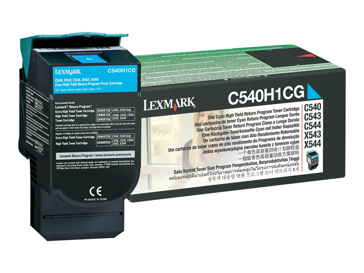 Lexmark - Hohe Ergiebigkeit - Cyan - Original - Tonerpatrone LCCP, LRP - für Lexmark C540, C543, C544, C546, X543, X544, X546, X548