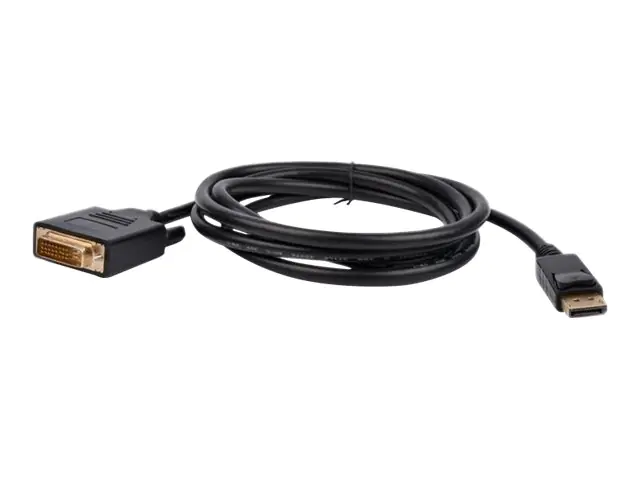 TECHly - Adapterkabel - Dual Link - DisplayPort (M) zu DVI-D (M) - DisplayPort 1.2 - 2 m - Daumenschrauben, 1080p-Unterstützung - Schwarz