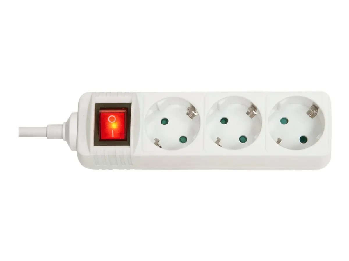 LINDY - Steckdosenleiste - Wechselstrom 250 V - 3500 Watt - Ausgangsanschlüsse: 3 - 1.4 m - weiß LINDY - Steckdosenleiste - Wechselstrom 250 V - 3500 Watt - Ausgangsanschlüsse: 3 - 1.4 m - weiß