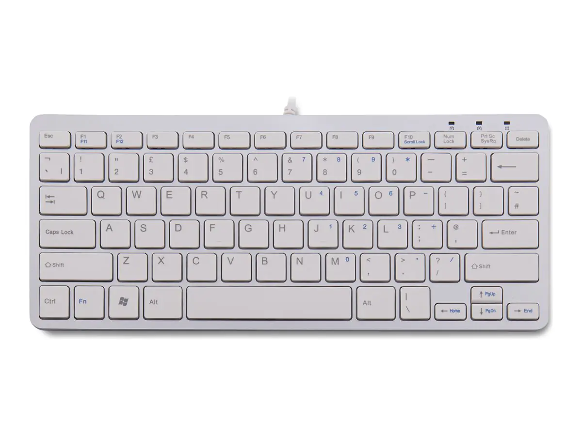 R-Go Compact Tastatur, QWERTY (UK), weiß, drahtgebundenen - Tastatur - USB - QWERTY - GB - weiß