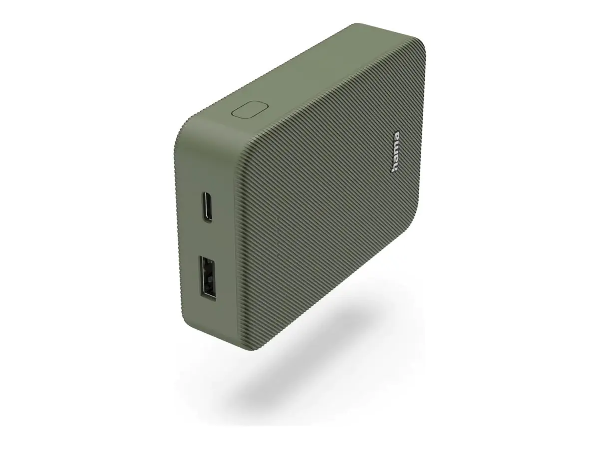 Hama Colour 10 - Powerbank - 10000 mAh - 37 Wh - 3 A - Fast Charge - 2 Ausgabeanschlussstellen (USB, USB-C) 00201713