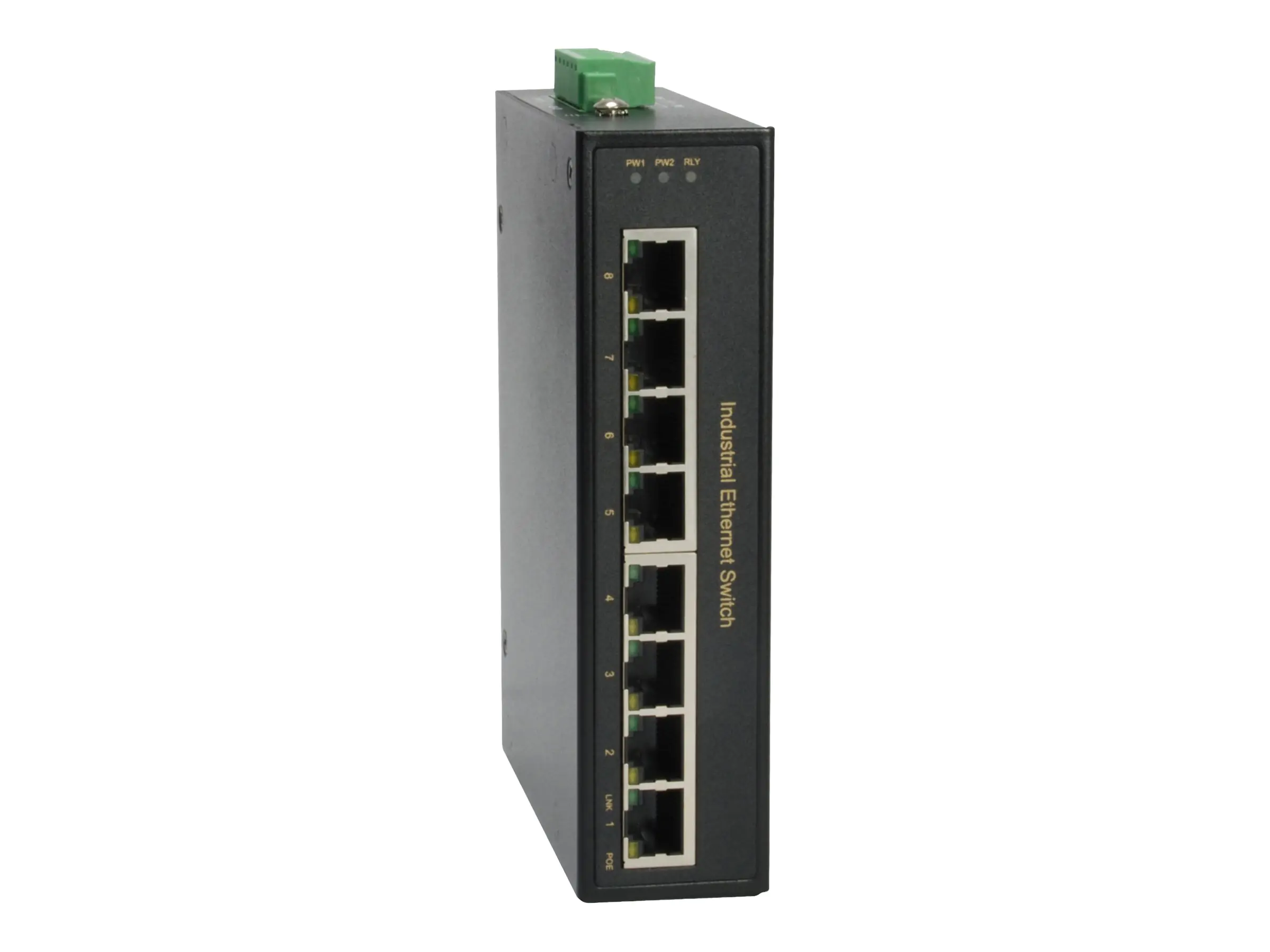LevelOne IFP-0801 - Switch - 8 x 10/100 (4 PoE+) - Desktop, an DIN-Schiene montierbar, wandmontierbar - PoE+ (126 W) - Gleichstrom