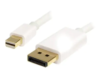StarTech.com 2m Mini DisplayPort 1.2 auf DisplayPort Adapterkabel - mDP zu DP 4k x 2k Kabel - St/St - Weiß - DisplayPort-Kabel - Mini DisplayPort (M) MDP2DPMM2MW