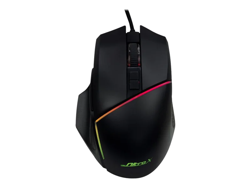 Nitrox GT-100 RGB - Maus - ergonomisch - optisch - 7 Tasten - kabelgebunden - USB 2.0 - retail