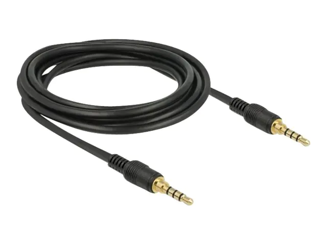 Delock - Audiokabel - 4-poliger Mini-Stecker männlich zu 4-poliger Mini-Stecker männlich - 3 m - Schwarz