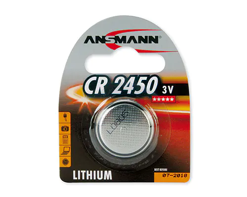 Ansmann Knopfbatterie CR2450 3V 1er Blister Lithium 5020112 Ansmann Knopfbatterie CR2450 3V 1er Blister Lithium 5020112