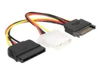 Delock - Netzteil - SATA-Stromstecker (M) zu interne Stromversorgung, 4-polig, SATA-Stromstecker (W) - 17 cm