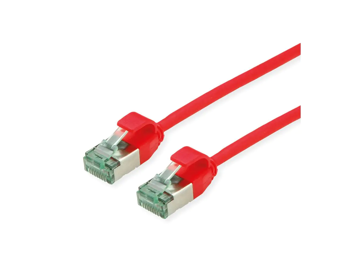 ROLINE RM U/FTP Patchkabel Kat.6A/Kl.EA SLIM rot 3m - FTP